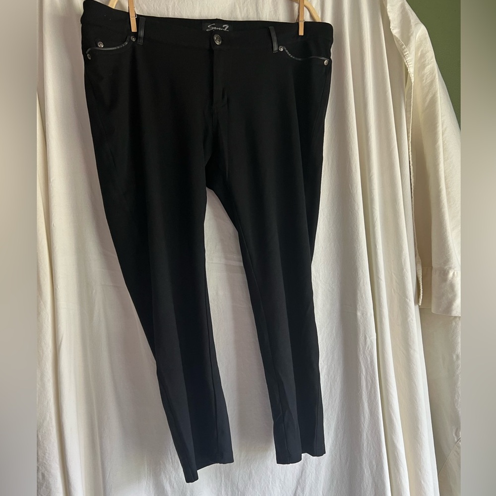 Seven7 Luxe Women's Mid-Rise Pants Plus Size 18